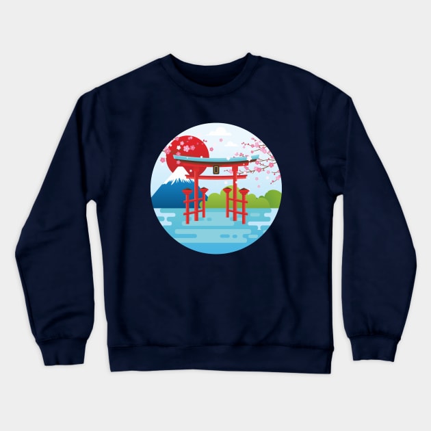 Fuji Crewneck Sweatshirt by ManulaCo